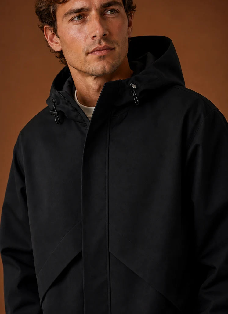 Men's Hooded Windbreaker Jacket with Streamlined Fit for Everyday Wear 2