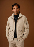 Men's Lightweight Bomber Jacket with Utility Pockets and Stand Collar 0