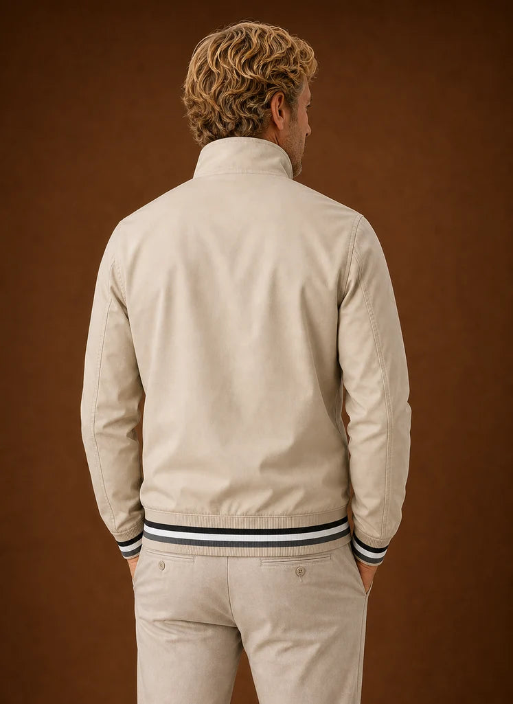 Men's Lightweight Bomber Jacket with Zip-Front Closure for Casual Layering 2