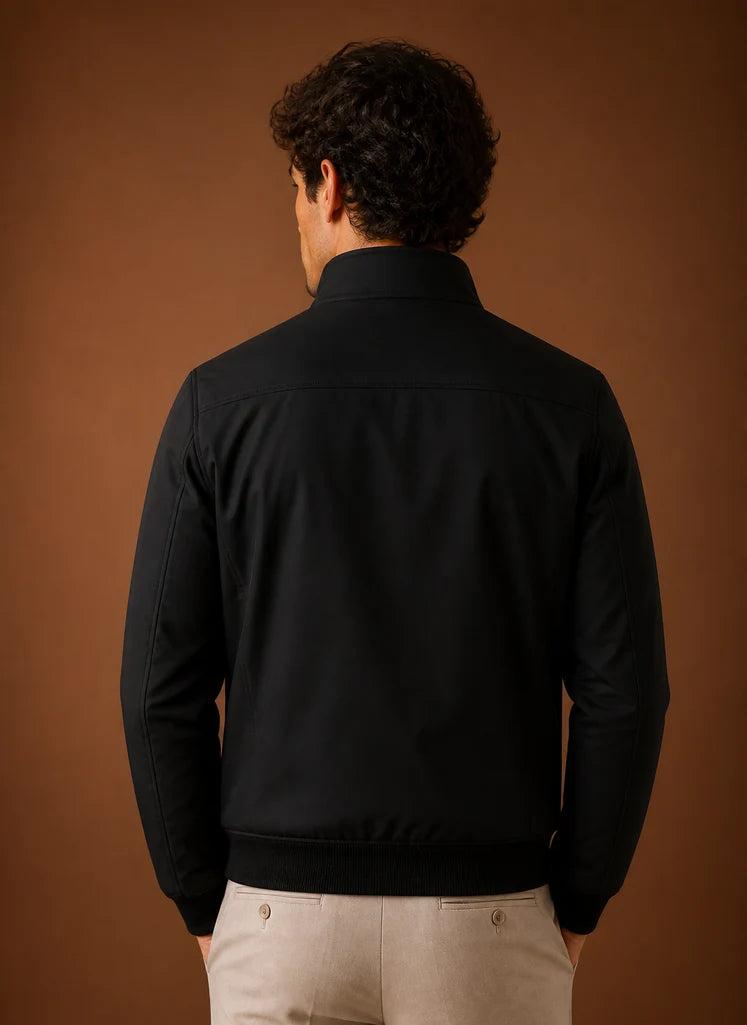 Men's Lightweight Fleece Bomber Jacket with Zip Pockets 2