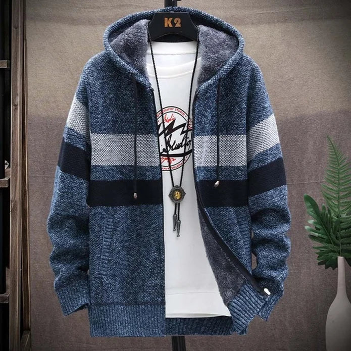Men's Lightweight Hooded Cardigan with Front Zip 0