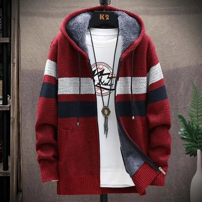 Men's Lightweight Hooded Cardigan with Front Zip 3