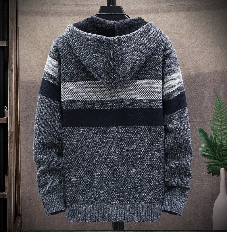 Men's Lightweight Hooded Cardigan with Front Zip 4