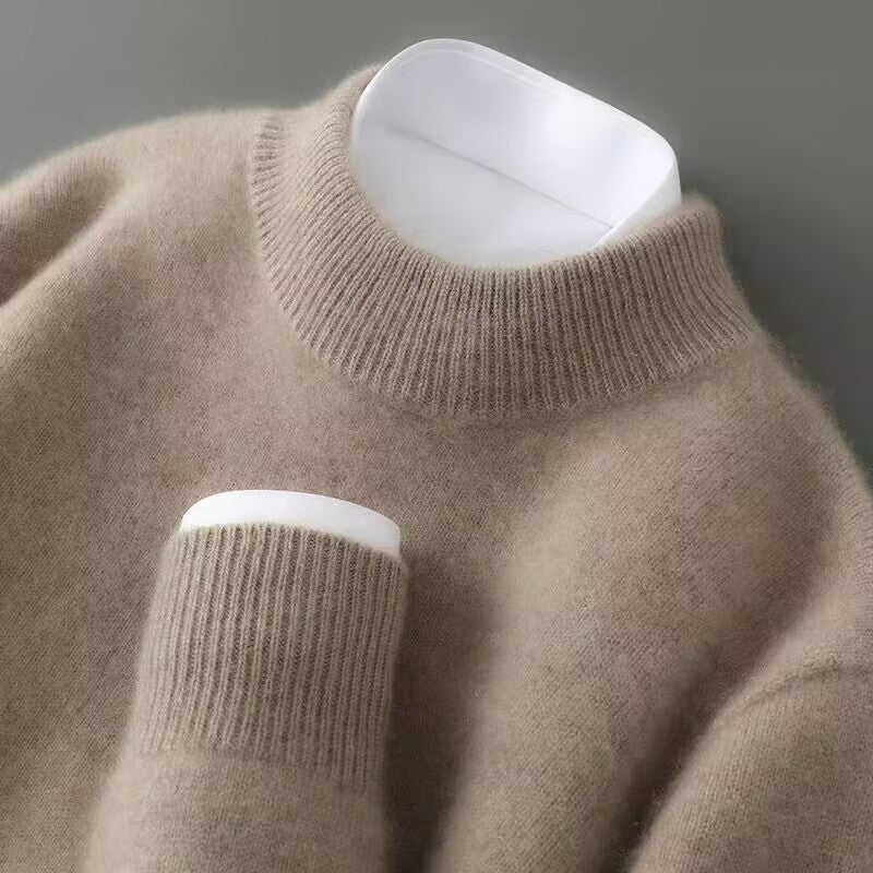 Men's Lightweight Knit Mock Neck Sweater - Tailored Fit for Versatile Layering 1