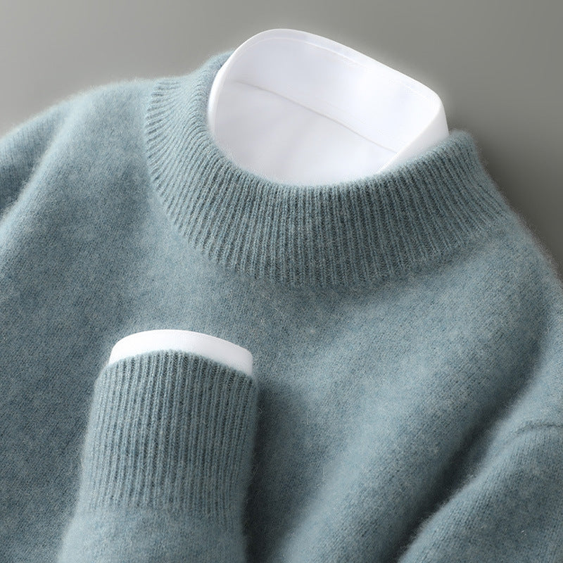 Men's Lightweight Knit Mock Neck Sweater - Tailored Fit for Versatile Layering 2
