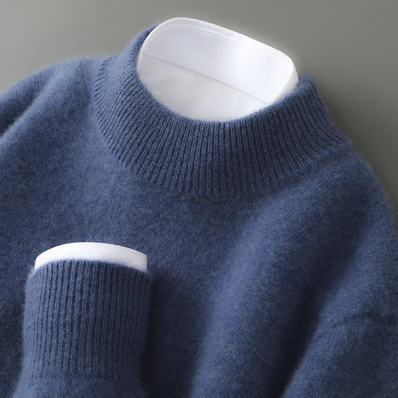 Men's Lightweight Knit Mock Neck Sweater - Tailored Fit for Versatile Layering 3