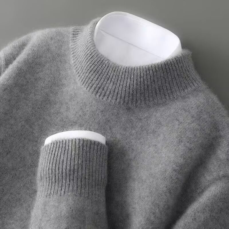 Men's Lightweight Knit Mock Neck Sweater - Tailored Fit for Versatile Layering 4