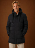 Men's Long Hooded Insulated Puffer Jacket for Cold Weather 0