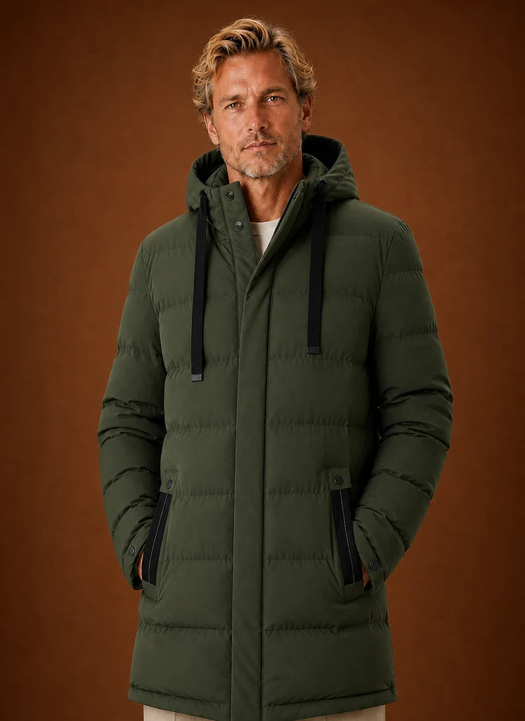 Men's Long Hooded Insulated Puffer Jacket for Cold Weather 4