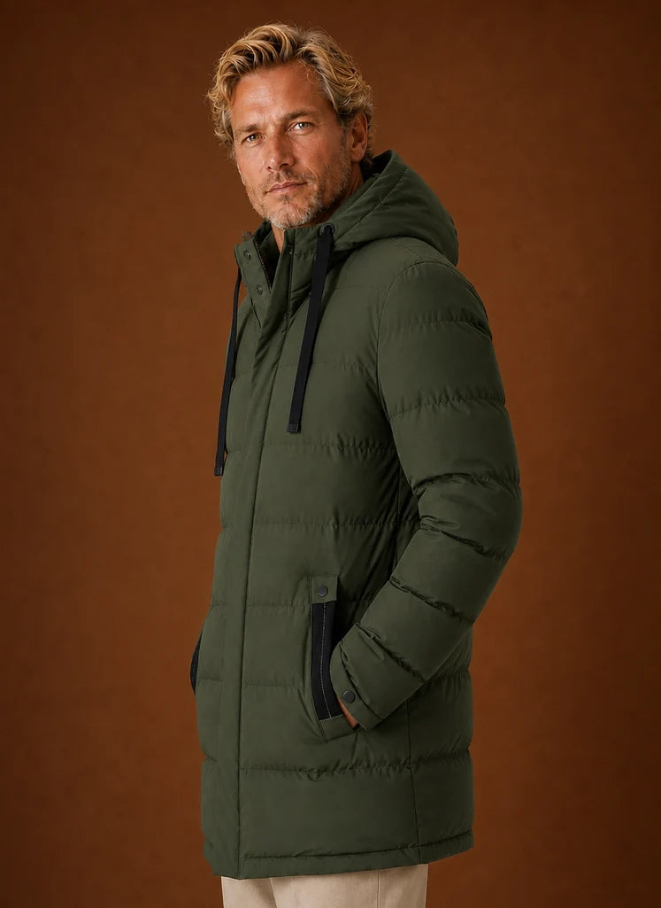 Men's Long Hooded Insulated Puffer Jacket for Cold Weather 5