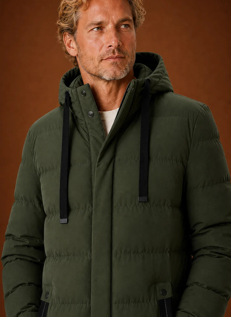 Men's Long Hooded Insulated Puffer Jacket for Cold Weather 7