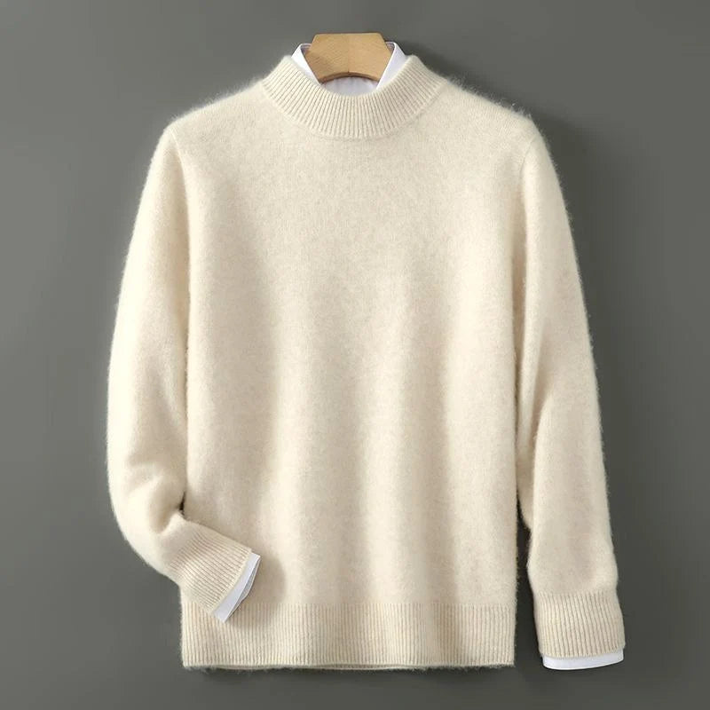 Men's Loose Fit Mock Neck Pullover Sweater for Everyday Comfort 1