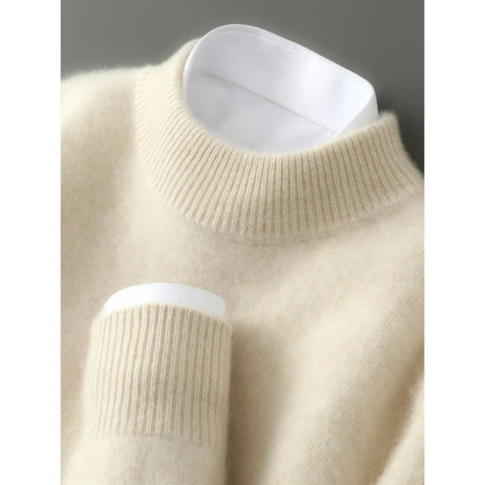 Men's Loose Fit Mock Neck Pullover Sweater for Everyday Comfort 6