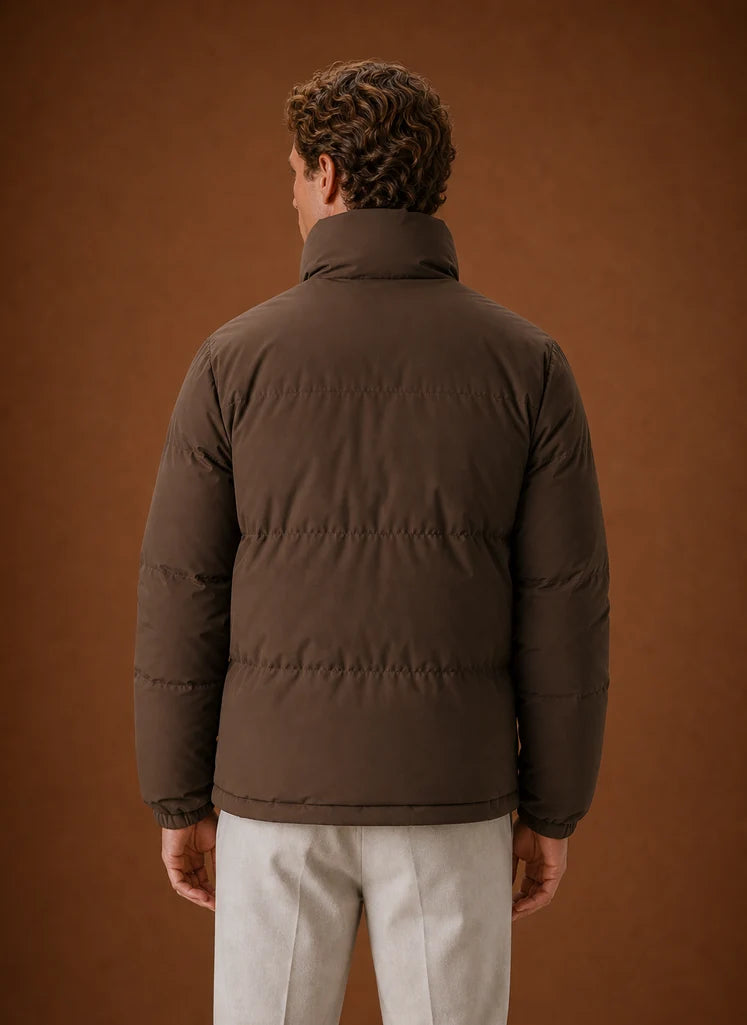 Men's Oversized Puffer Jacket with Quilted Design for Winter Wear 2