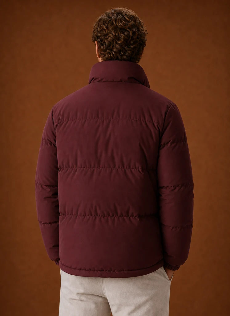 Men's Oversized Puffer Jacket with Quilted Design for Winter Wear 6