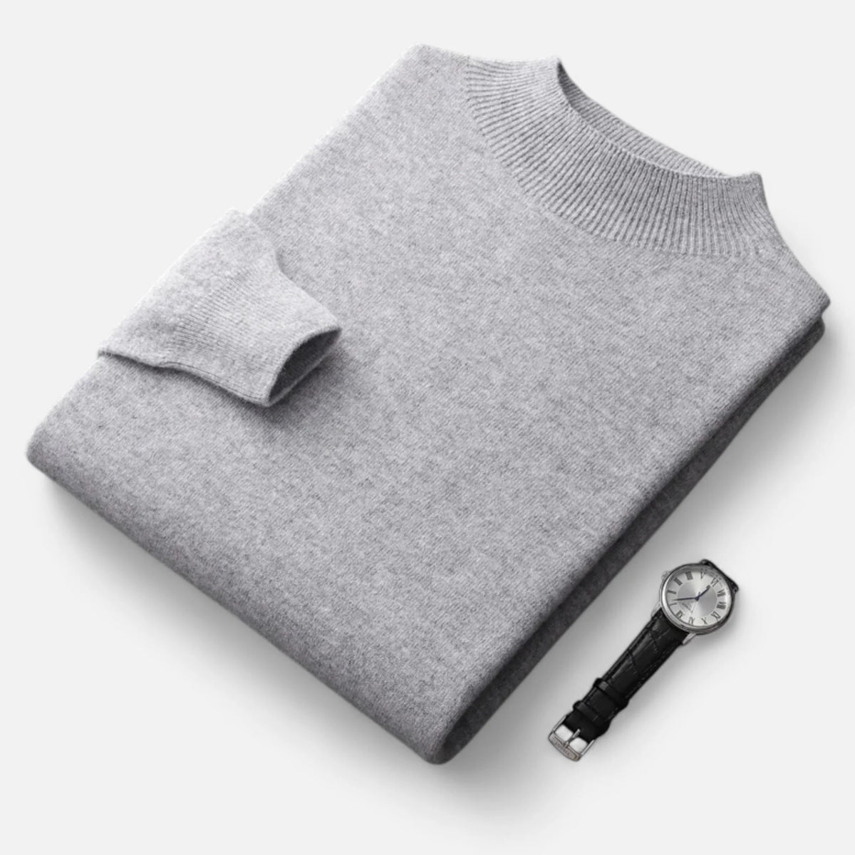 Men's Pure Wool Half Zip Sweater in Chunky Knit for Cold Weather 5