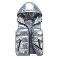 Men's Quilted Cotton Bodywarmer with Hood and Zippered Pockets 0