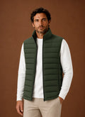 Men's Quilted Puffer Vest with Stand Collar for Layering and Warmth 0