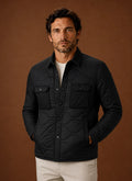 Men's Quilted Shirt Jacket for Lightweight Layering and Versatile Style 0