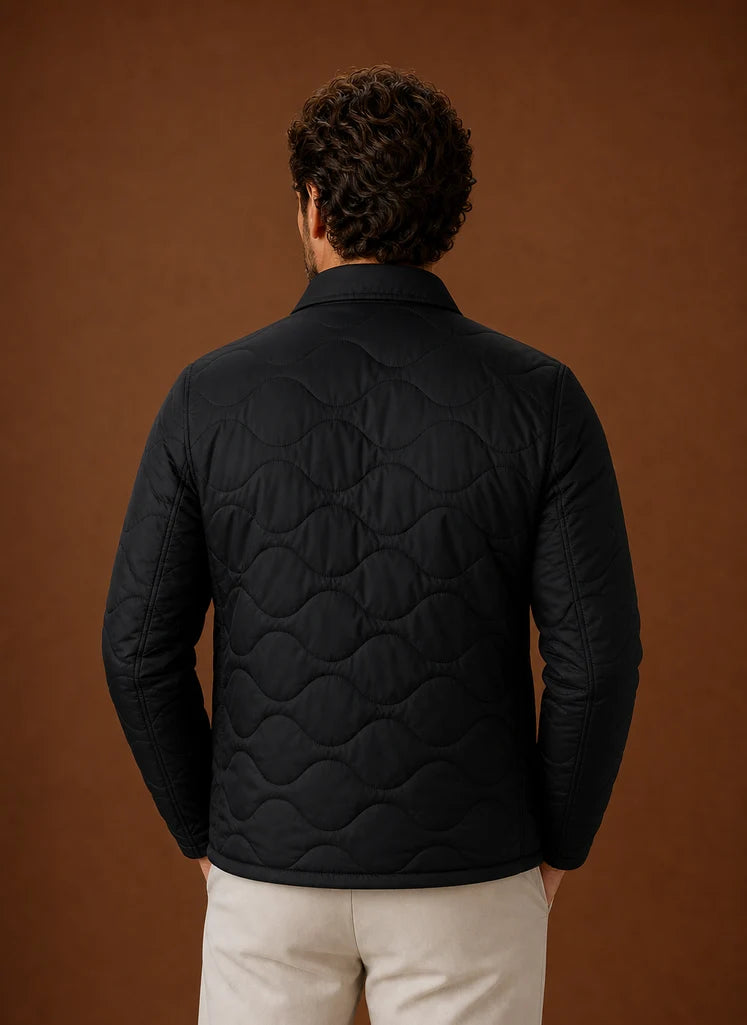 Men's Quilted Shirt Jacket for Lightweight Layering and Versatile Style 2
