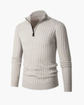 Men's Ribbed Half-Zip Pullover for Versatile Layering and Comfort 0