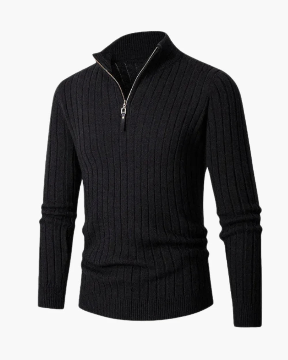 Men's Ribbed Half-Zip Pullover for Versatile Layering and Comfort 2