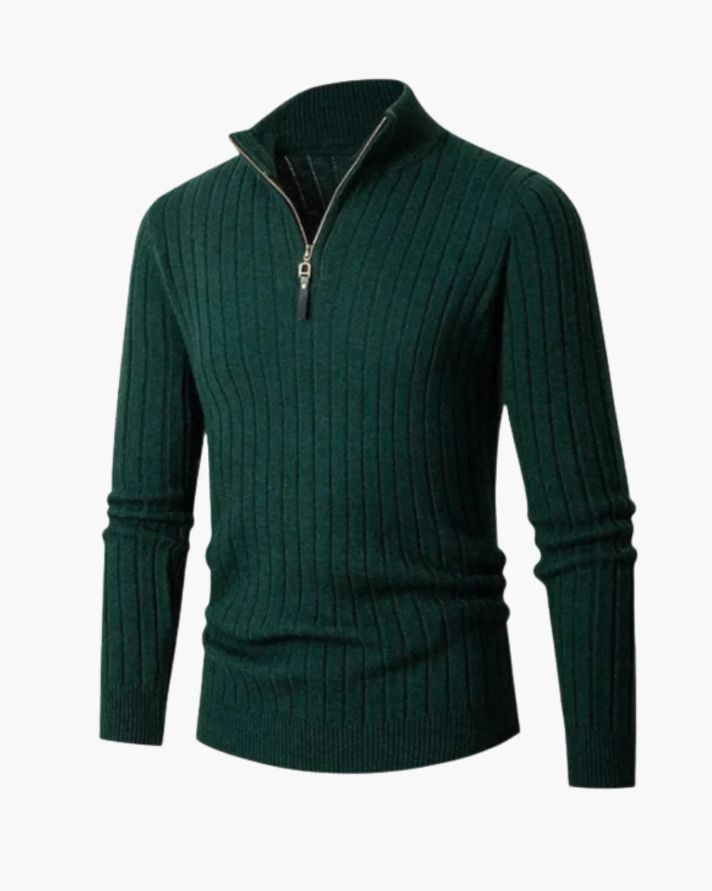 Men's Ribbed Half-Zip Pullover for Versatile Layering and Comfort 4