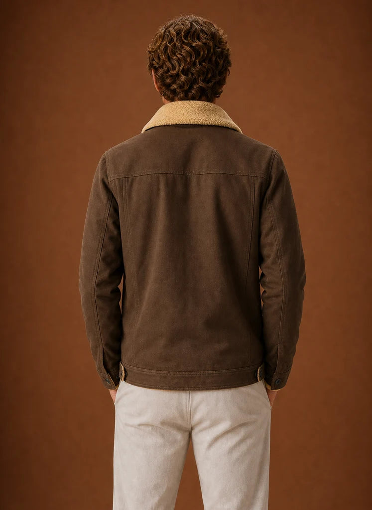 Men's Sherpa-Lined Fleece Jacket for Casual Winter Wear 2