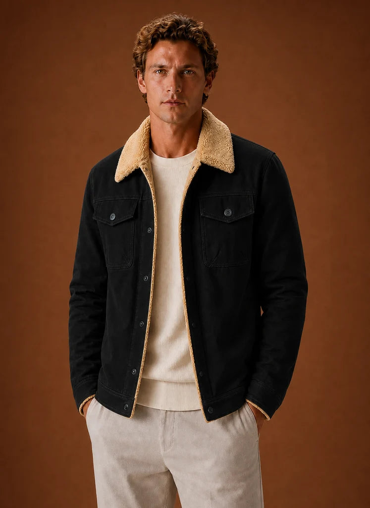 Men's Sherpa-Lined Fleece Jacket for Casual Winter Wear 4