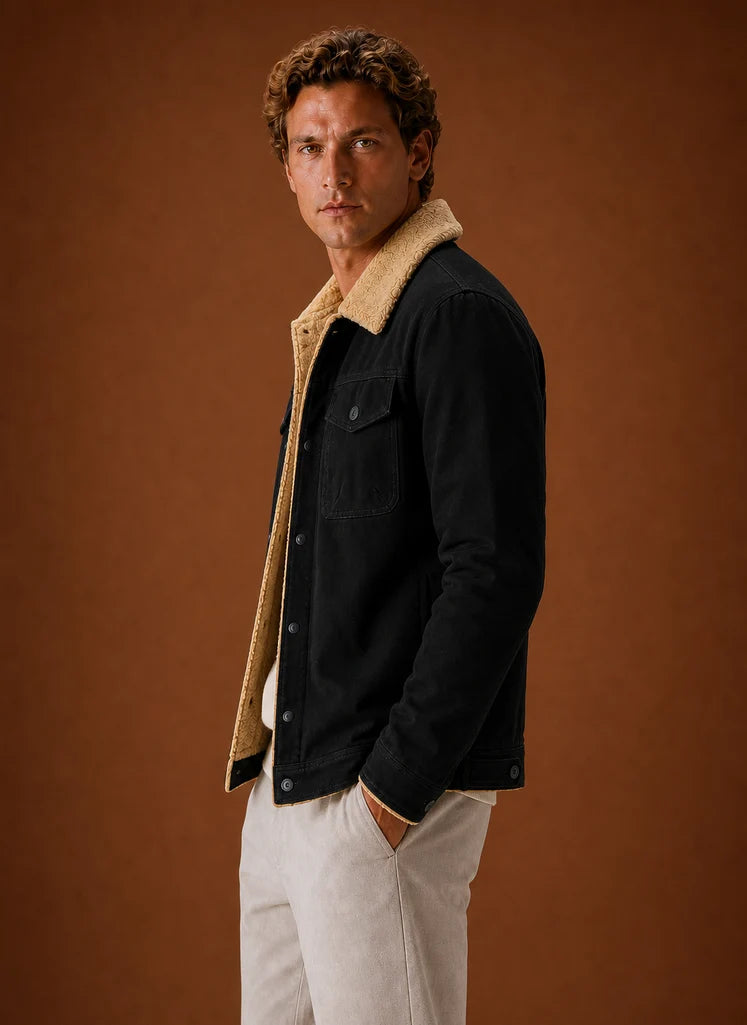 Men's Sherpa-Lined Fleece Jacket for Casual Winter Wear 5