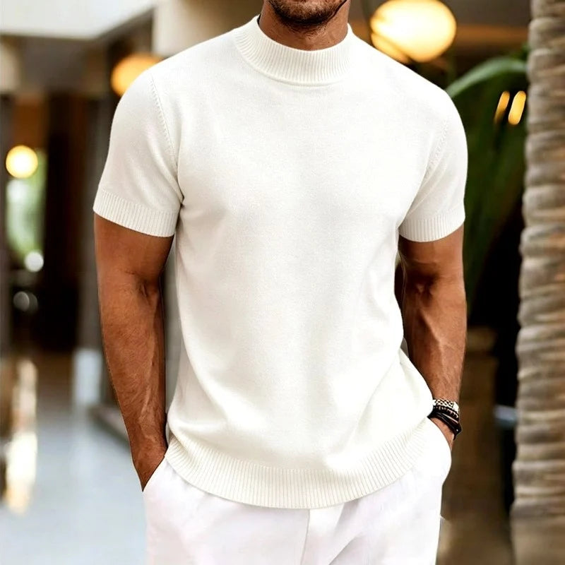 Men's Slim Fit Half-Turtleneck Knit Sweater for Everyday Wear 3