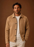 Men's Tailored Fit Button-Front Shirt Jacket for Layering 0