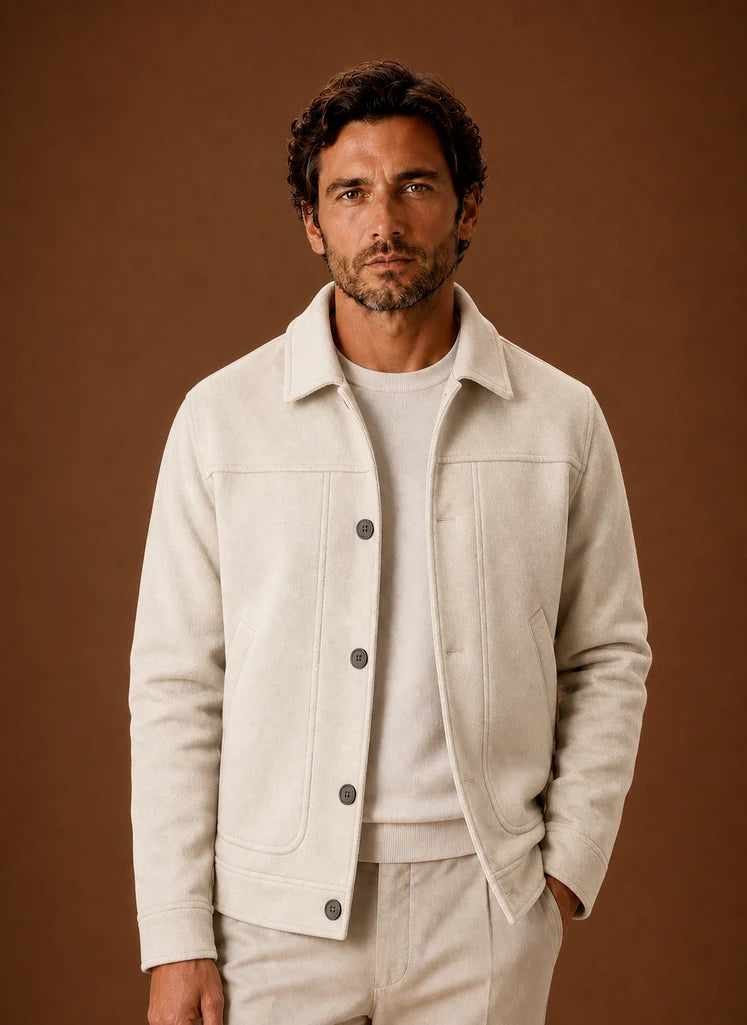 Men's Tailored Fit Button-Front Shirt Jacket for Layering 8
