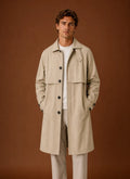 Men's Tailored Mid-Length Trench Coat for Versatile Layering 0