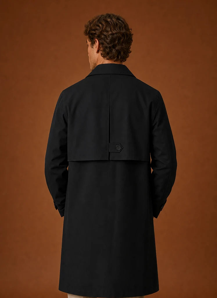 Men's Tailored Mid-Length Trench Coat for Versatile Layering 7
