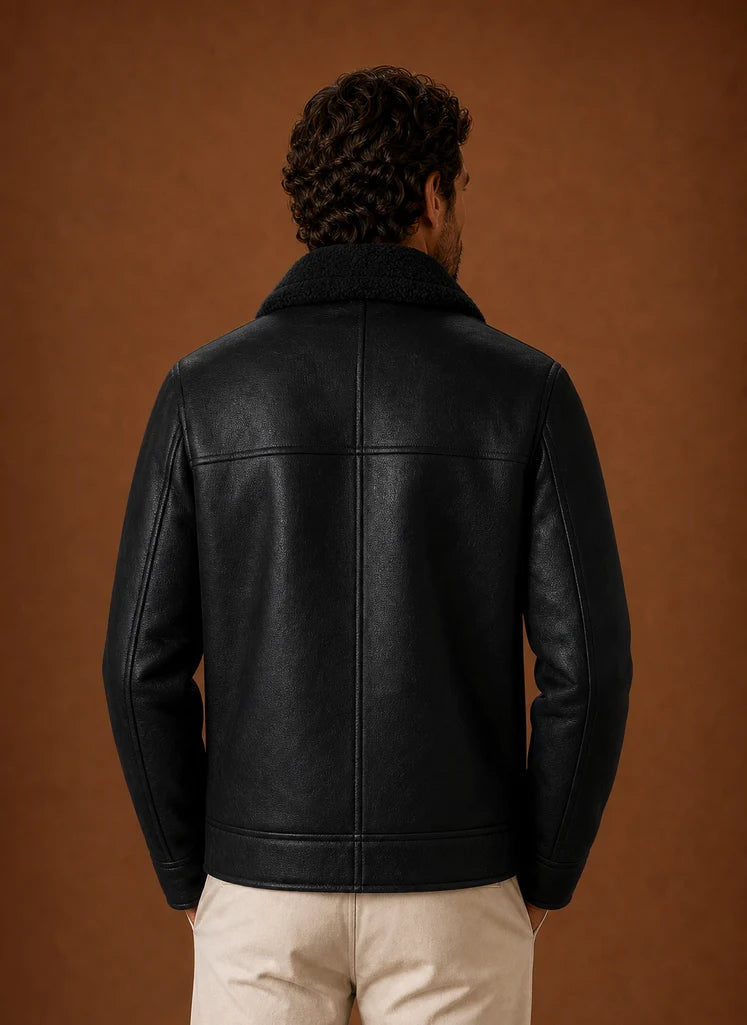 Men's Tailored Winter Overcoat with Structured Collar 7