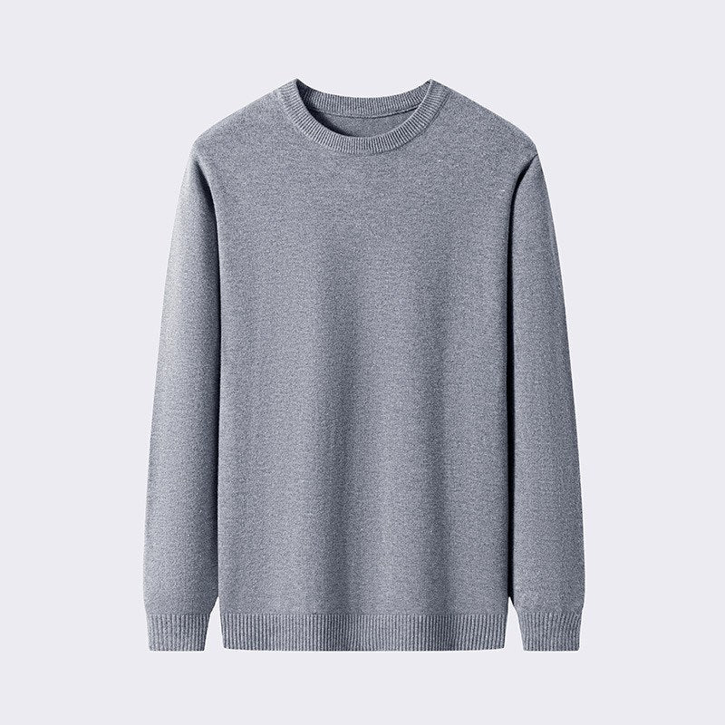 Men's Wool-Blend Crewneck Ribbed Pullover Sweater 7