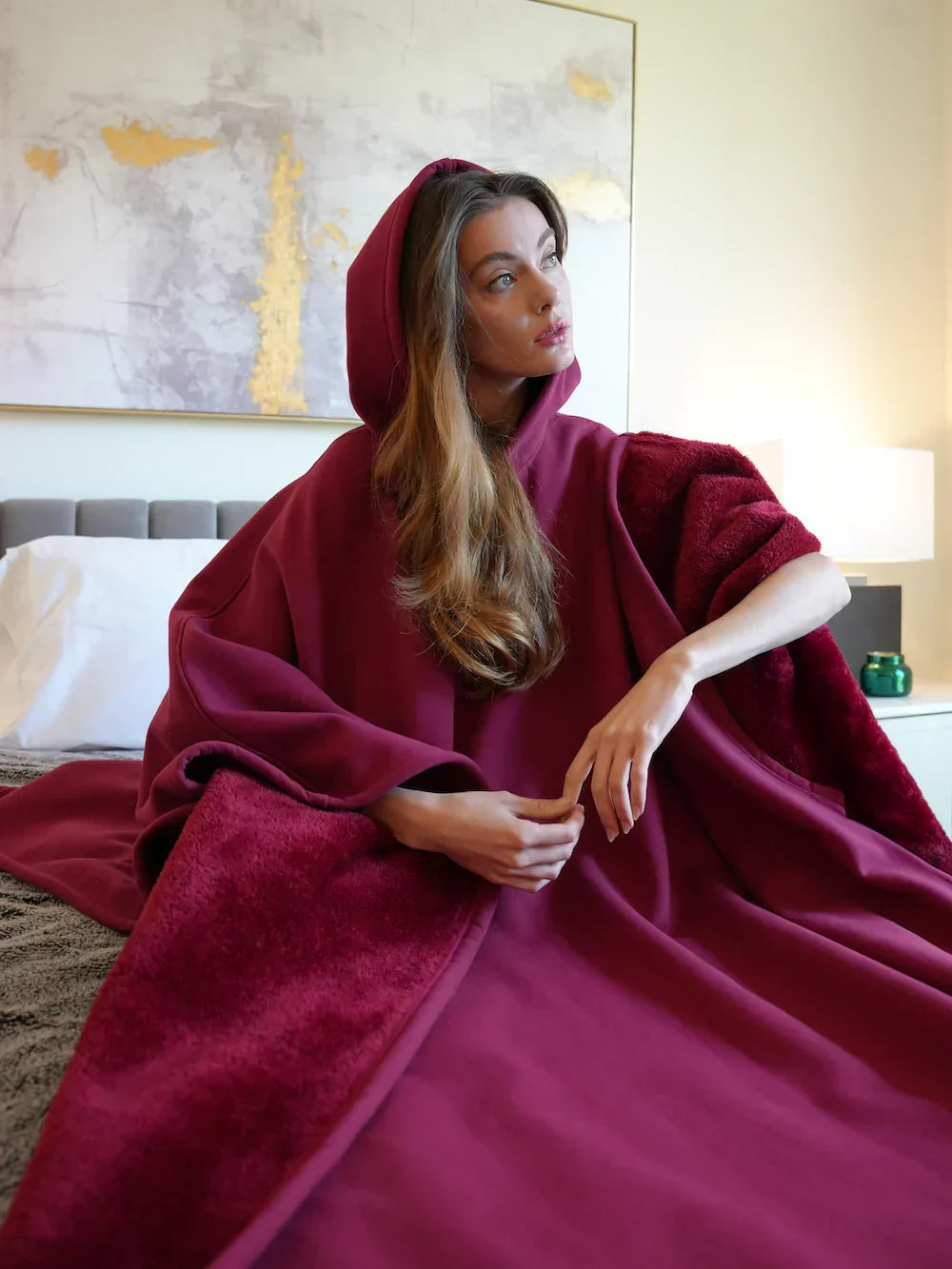 Oversized Hoodie Blanket with Soft Fleece and Breathable Lining 4