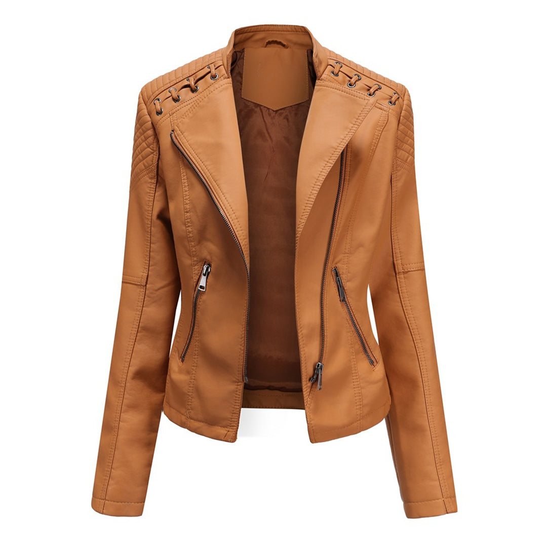 Zip-Front Jacket with Shoulder Detail