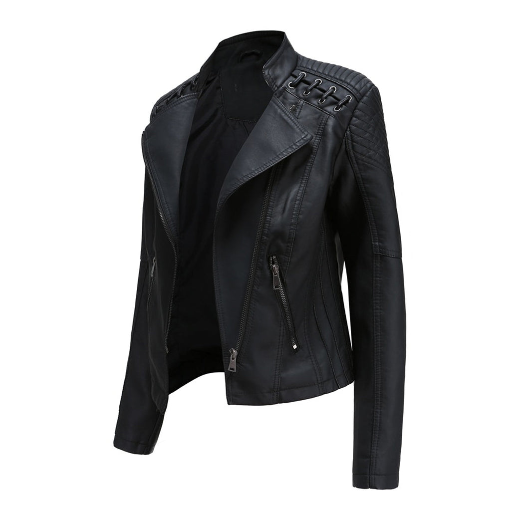 Zip-Front Jacket with Shoulder Detail