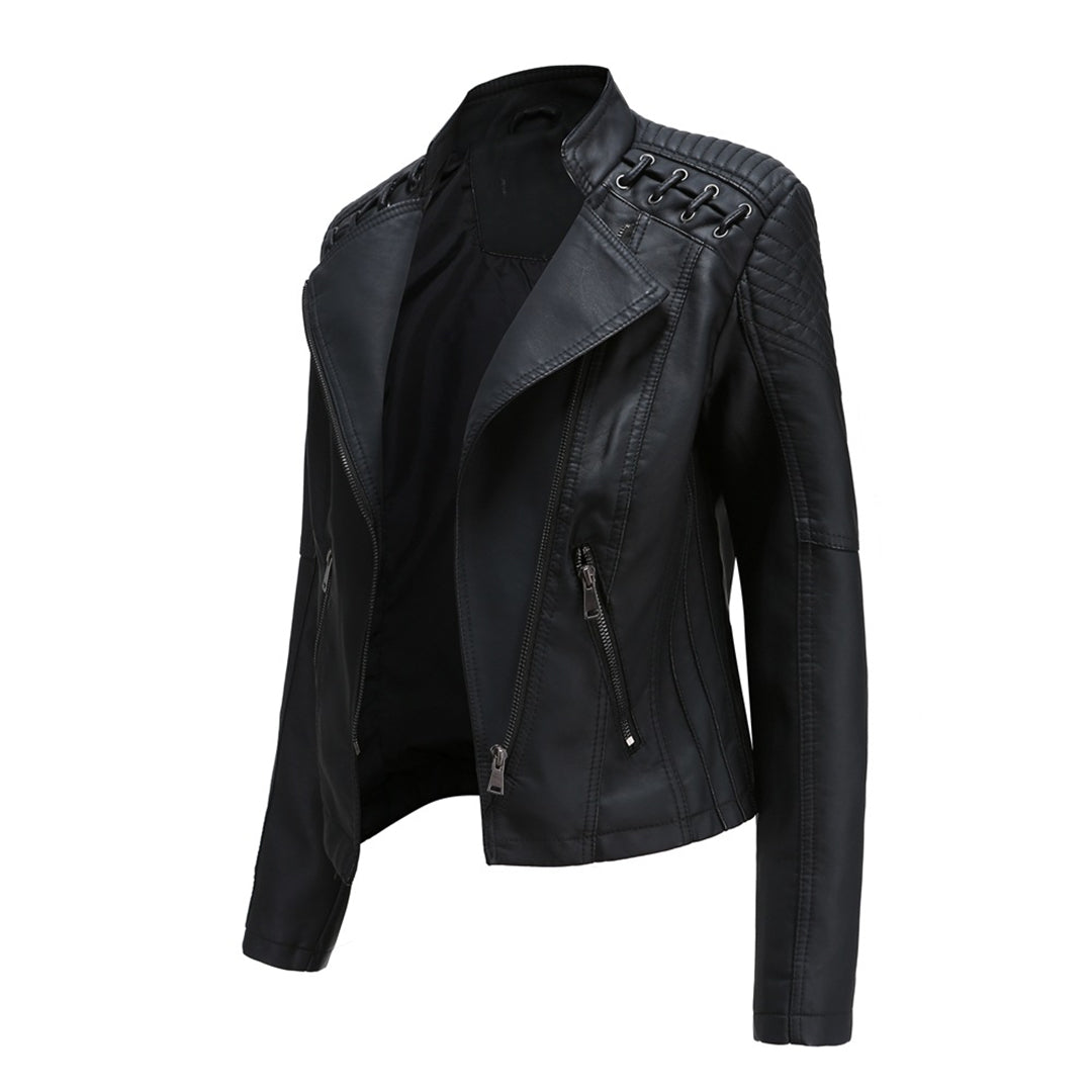Zip-Front Jacket with Shoulder Detail