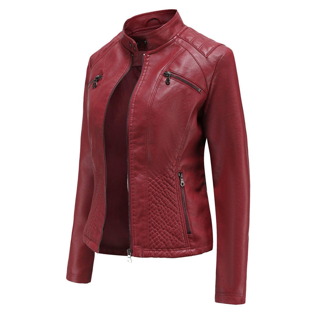 Classic Faux Leather Biker Jacket