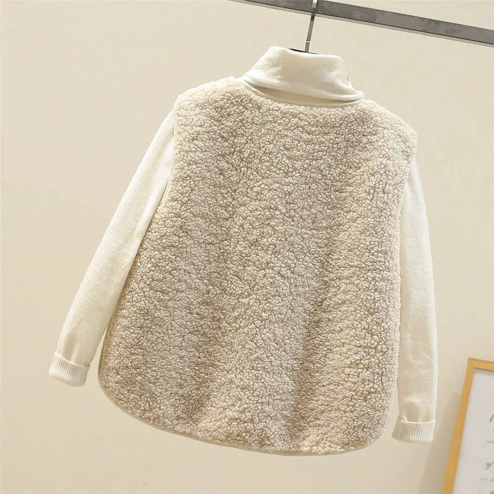 Soft Teddy Sleeveless Bodywarmer for Comfortable Layering 3