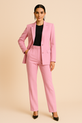 Blazer and Pleated Trousers Set