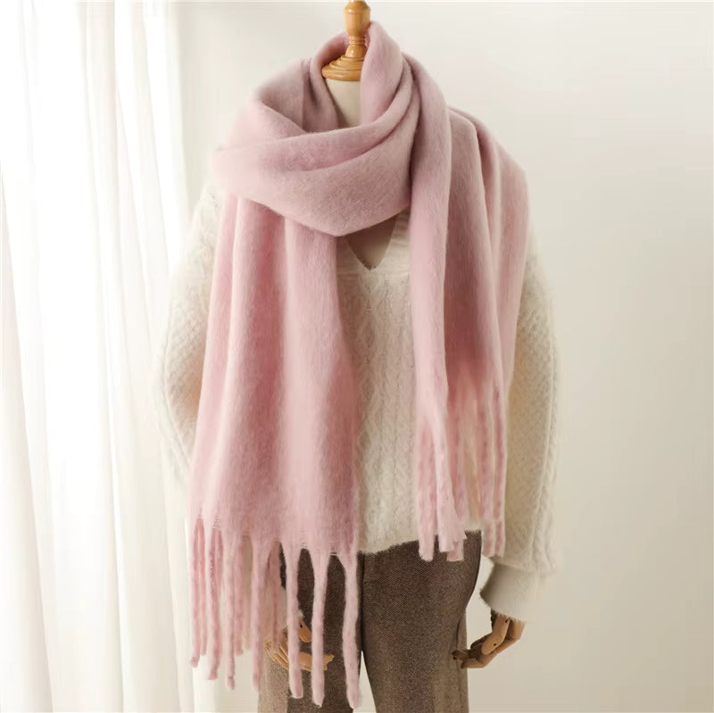 Thick Cashmere Scarf for Women with Tassels - Versatile Wrap Shawl 7