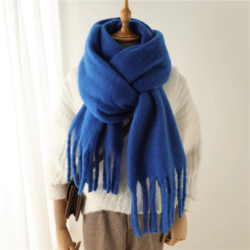 Thick Cashmere Scarf for Women with Tassels - Versatile Wrap Shawl 9