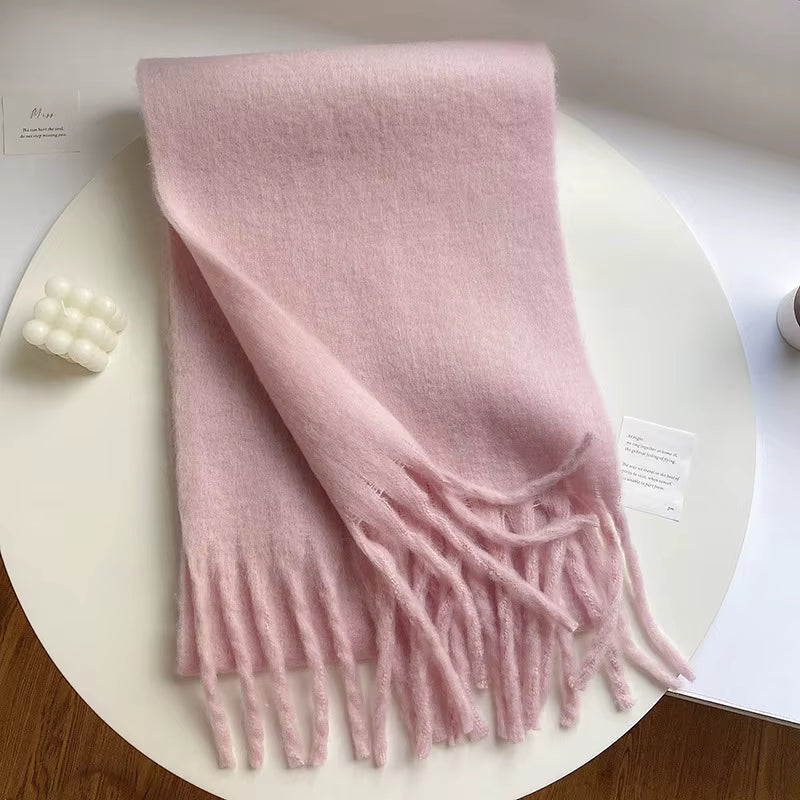 Thick Warm Winter Scarf with Tassels for Women - Soft and Cozy Accessory 9