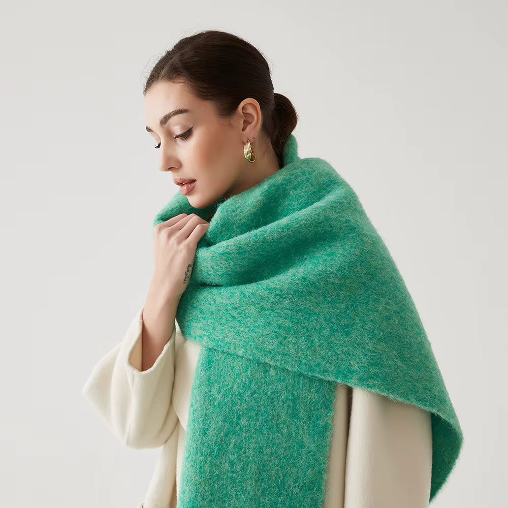 Women's Cashmere Blend Scarf Wrap - Soft Pink Winter Accessory 14
