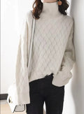 Women's Cashmere Turtleneck Sweater - Lightweight & Warm 0