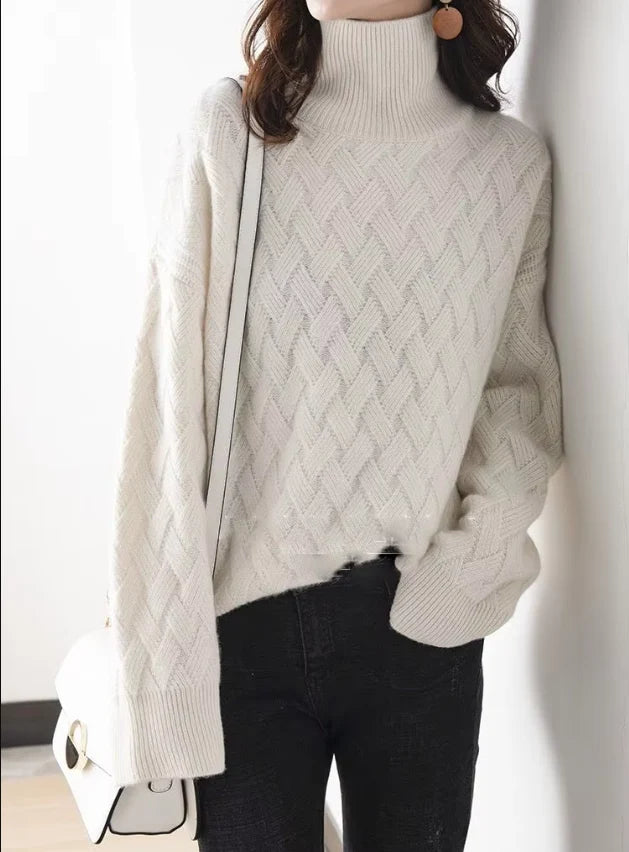 Women's Cashmere Turtleneck Sweater - Lightweight & Warm 0